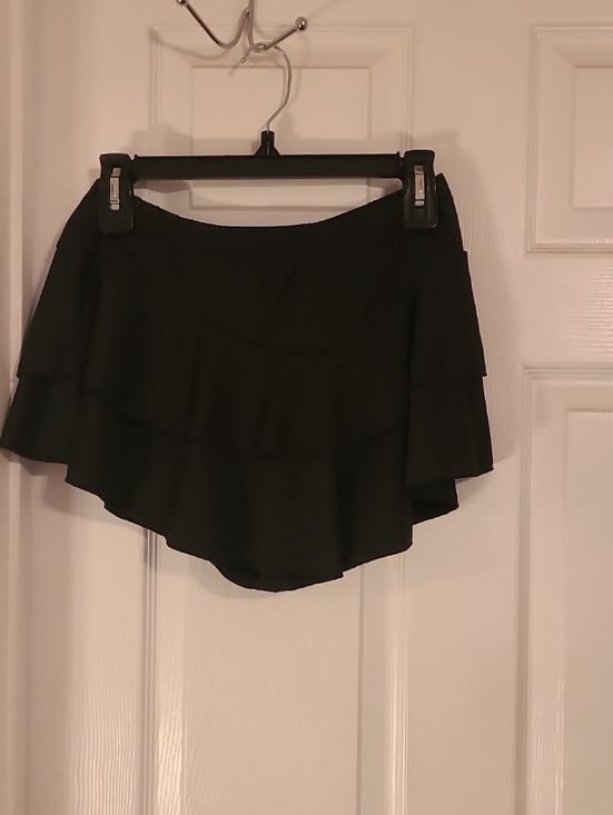 Pants - Black Ruffle Layered Women's Skirt